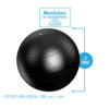 Balón de Ejercicio 85 cm con Sistema Anti-Reventón - Imagen 2